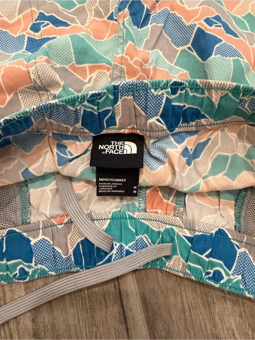 The North Face Men's Blue Teal Coral Pattern Swim Shorts